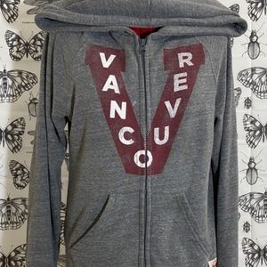 Vancouver Canucks Grey "V" Bunnyhug Hoodie Size Medium